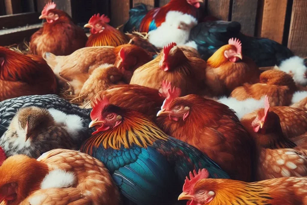 ¿Cómo duermen las gallinas?