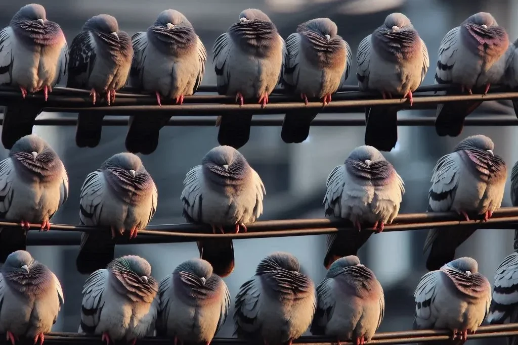 ¿Cómo duermen las palomas?
