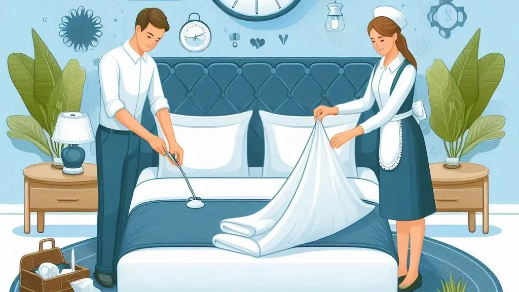 ¿Qué es la ropa de cama en un hotel?